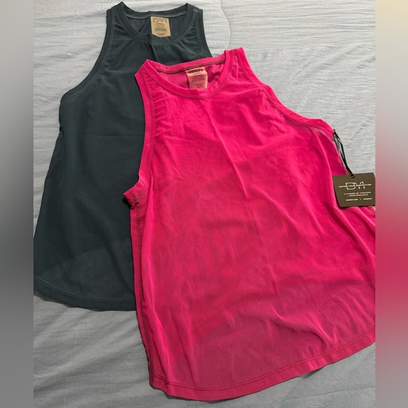 DYI Tops - Diane Von Furstenberg Women's Sheer Pink and Black Tops Size Large